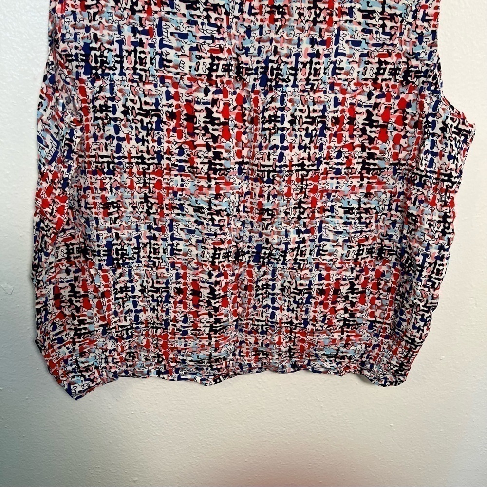 Zara Basic Sleeveless Shell Blouse Geometric - Picture 8 of 10